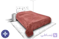 پتوی گلبافت قهوه‌ای سوخته دونفره