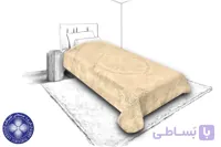 پتوی گلبافت لیمویی یکنفره
