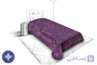 پتوی گلبافت بنفش یکنفره