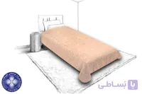 پتوی گلبافت گلبهی یک نفره