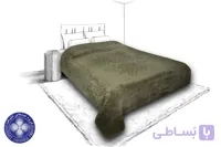 پتوی گلبافت زیتونی دونفره