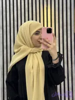 روسری کریستال رنگ طلایی قواره۱۴۰