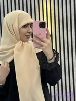 روسری کریستال رنگ گلبهی روشن قواره۱۴۰