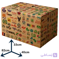کارتن طرح دار سایز 33×40×82