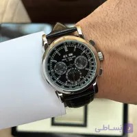 ساعت مردانه چرم پتک فیلیپ گرند کامپلیکیشن مشکی رزگلد اتومات