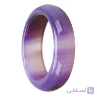 حلقه سنگی عقیق بنفش سلیمانی معدنی با نقش و نگار طبیعی کیفیت عالی سایز 56 استاندارد