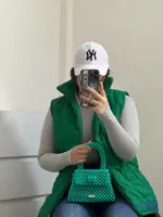 کیف مرواریدی سبز