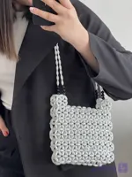 کیف  مرواریدی گندمی شکوفه