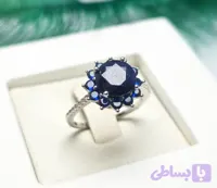انگشتر نقره زنانه یاقوت کبود اصلی