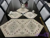رومیزی جاجیمی سنتی 4 تکه رنگ نسکافه ای