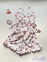 کراپ شورتک وچین دار آلبالو🍒