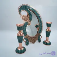 آینه فیروزه کوبی بته جغه پایه دار