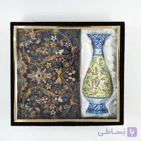 ست گلدان میناکاری و پارچه ترمه
