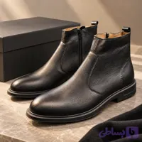 نیم بوت مردانه چرم طبیعی
