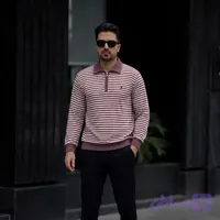 ‏دورس مردانه سلانیک راه راه نیم زیپ