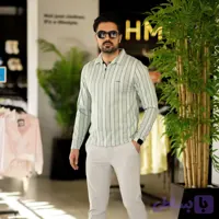 بلوز نیم زیپ راه راه