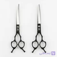 ست قیچی اقتصادی کات ۷ اینچ چپ دست برند باربد پت‌گستر (منحنی و صاف) کد 90