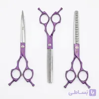 ست قیچی حرفه‌ای ۳ تایی ۷ اینچ راست‌دست برند فنایس (Fenice) کد 136