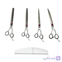 ست قیچی ۷.۵ اینچ راست دست باربد پت گستر کد 300 ساخت ژاپن