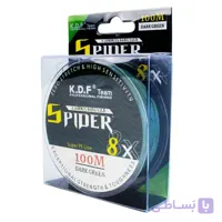 نخ ماهیگیری براید کایدا مدل KDF Spider 8X رنگ سبز مردابی و 100 متری