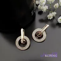 گوشواره طرح دایره ژوپینگ طلایی
