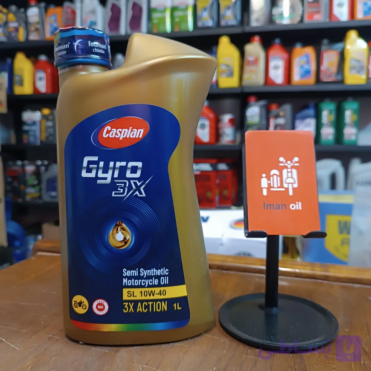 روغن موتورسیکلت کاسپین جیرو CASPIAN 10W40 SL 1L MA Semi Syn