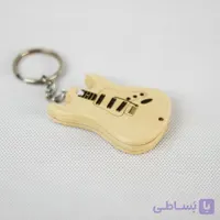 جعبه پیک چوبی طرح گیتار رنگ چوب