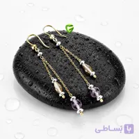 گوشواره نقره عسلی کد2598
