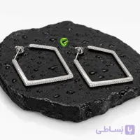 گوشواره نقره لوزی کد2602