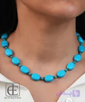 گردنبند سنگ فیروزه مصری کد 3103