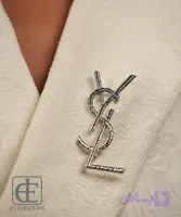 سنجاق سینه زنانه استیل YSL کد S01