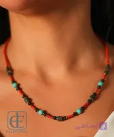 گردنبند سنگ مرجان مدل نارا کد 3147