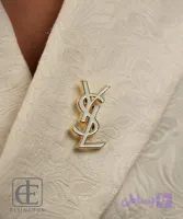 سنجاق سینه زنانه استیل YSL کد S04