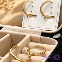 گوشواره حلقه ای طرح طلا ژوپینگ