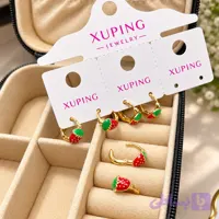 گوشواره دخترانه طرح توت فرنگی ژوپینگ