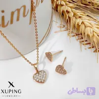 نیم ست قلبی ظریف فول نگین ژوپینگ