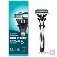 ژیلت مردانه دورکو Dorco Pace 6 SXA100 – دارای ۶ تیغه اصلاح – با قابلیت چرخش لولا‌ها – دسته‌ی ارگونومیک – ۱ عدد