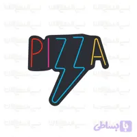 تابلو نئون طرح نوشته پیتزا