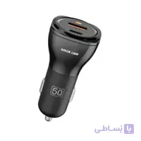 شارژر فندکی گرین لاین Dual Port Car Charging 50W