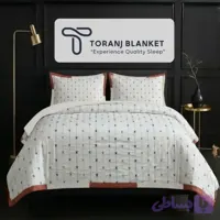 روتختی دونفره پنبه دوزی کتان کارول