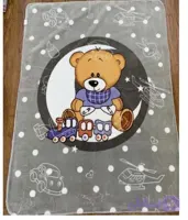 پتو نوزاد Sun High طرح خرس طوسی – کد 352