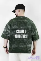 تیشرت باکسی CALL ME IF YOU GET LOST پنبه دو نخ _ مدل om16