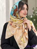 روسری دوردست دوز مام ابریشم زنانه