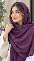 شال مخمل کبریتی ساده شاین دار زنانه