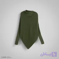 پلیور یقه اسکی زنانه مدل PMM10 یشمی