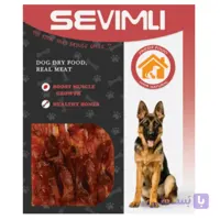 تشویقی طبیعی سگ سویملی (SEVIMLI) نگینی گوشت مرغ 100 گرم