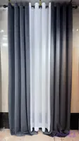 پرده مخمل وارداتی رنگ طوسی تیره