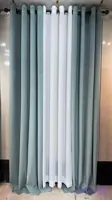 پرده مخمل وارداتی رنگ سبز پاستیلی