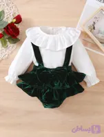 بلوز و شورت مخمل چین دار وارداتی