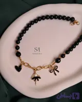 گردنبند دخترانه سنگ اونیکس کد 002